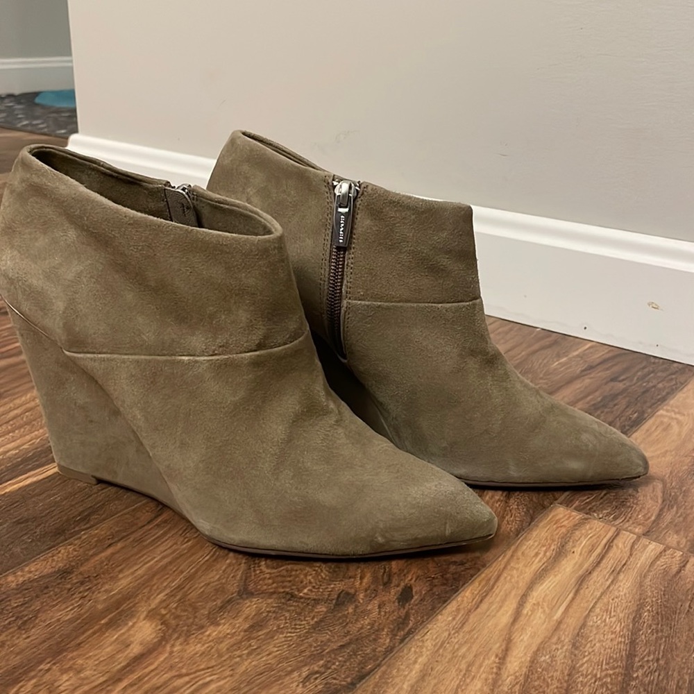 COACH Suede Wedge Ankle Boots
